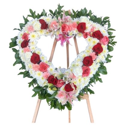 FUNERAL HEART WREATH