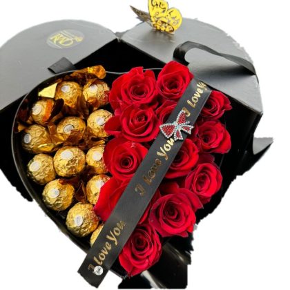 ROSES AND CHOCOLATE HEARTH