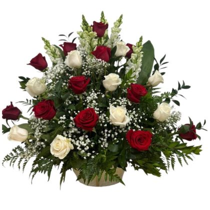 large red roses flower arrangement