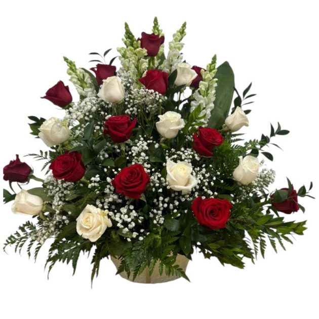 large red roses flower arrangement