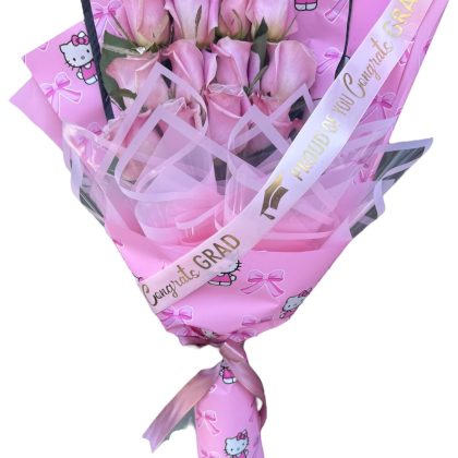 Hello Kitty 12 Roses Bouquet