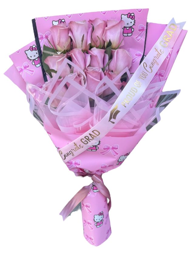Hello Kitty 12 Roses Bouquet