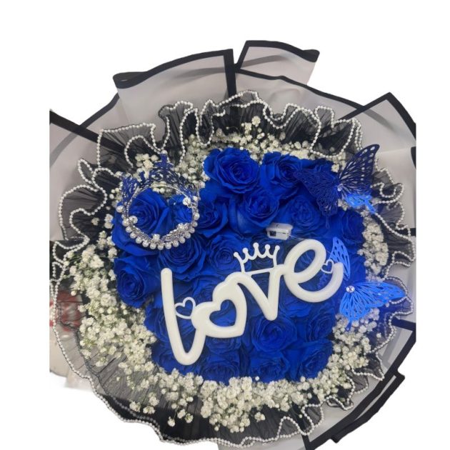  25 Blue Roses Bouquet